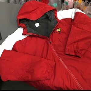 New HOLLOWAY Red Cardinal Stadium Coat Lined Jacket Adult XL